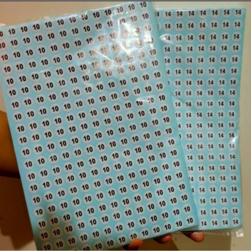 

Stiker Label Ukuran Angka 0-40/Stiker Angka/Stiker Size No 0-40