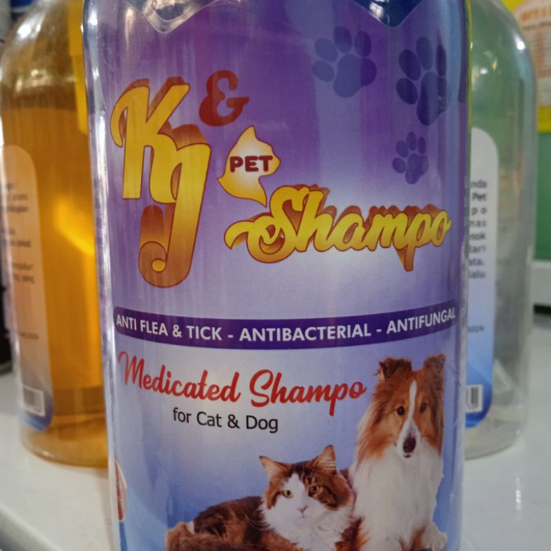 Shampo Kutu + Jamur + Conditioner Kucing dan Anjing 500ml - K&amp;J sampo Hewan