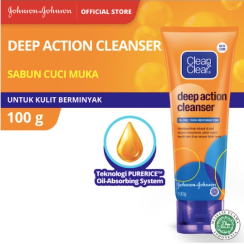 CLEAN &amp; CLEAR Deep Action Daily Pore Cleanser 100gr