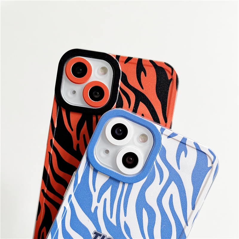 Soft Case TPU Motif Harimau Untuk iPhone 13 12 11 Pro Max X Xs Max XR 8 7 Plus