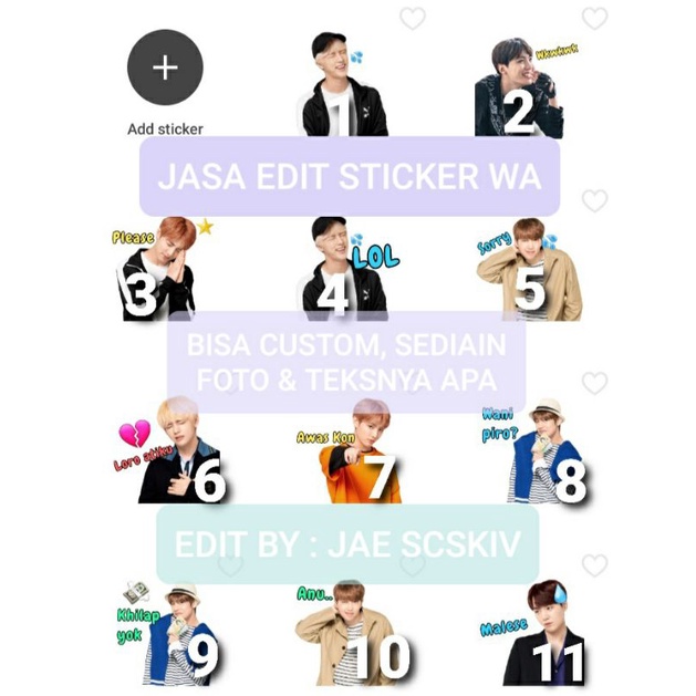 JASA EDIT STICKER Whatsapp BTS World / Edit Stiker WA Custom