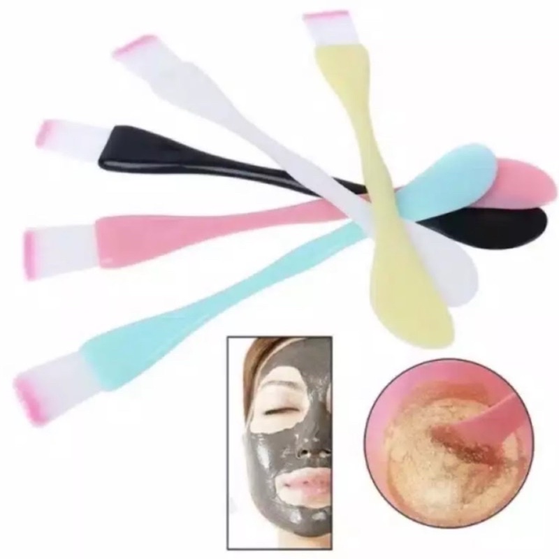 KUAS MASKER WAJAH 2 in 1 || KUAS + SPATULA