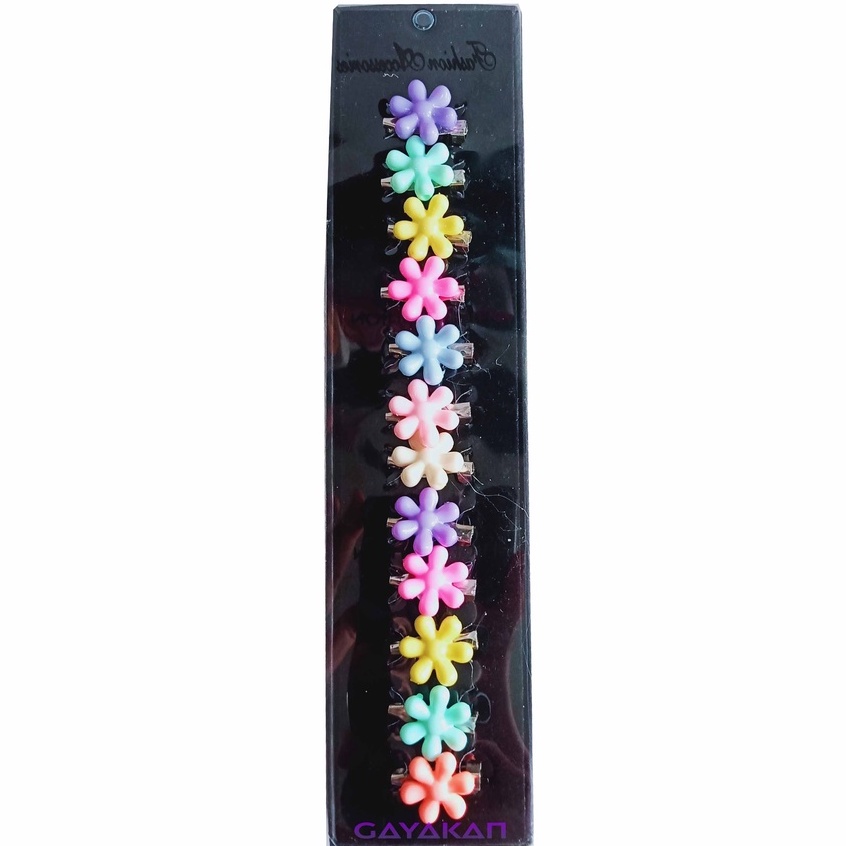 1 Lusin (12 pcs) Bros Dagu seri Flower Kecil Warna