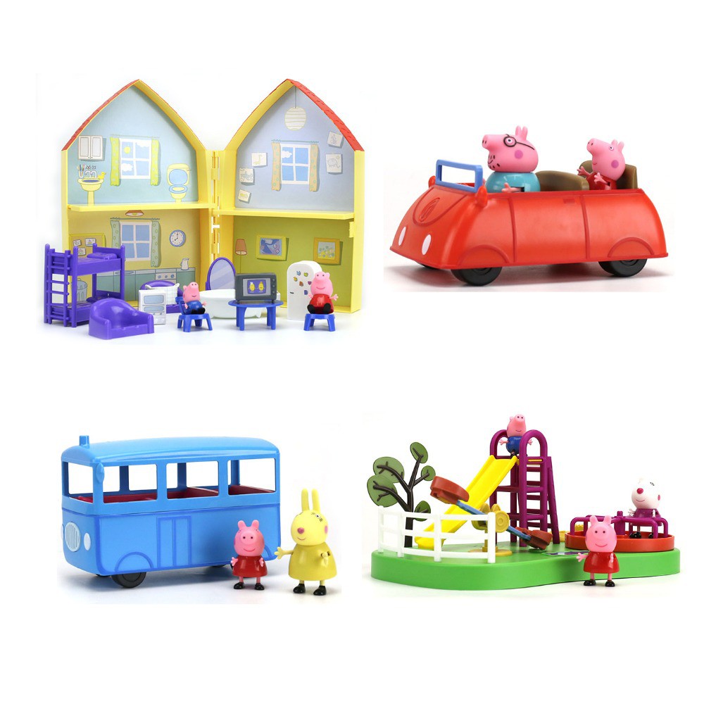 peppa pig school and bus playset