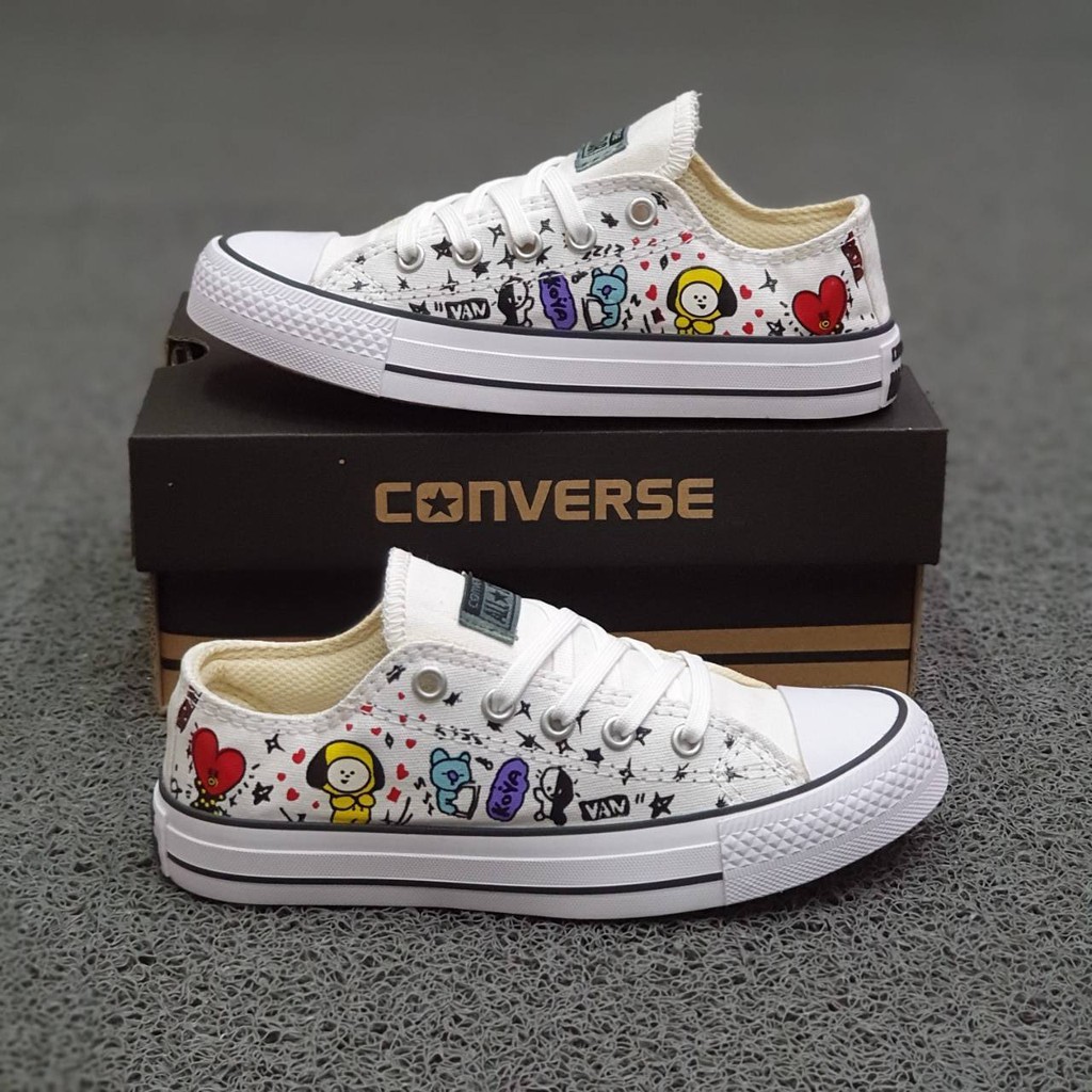 Sepatu converse bts carakter anak low dan high harga termurah se indonesia