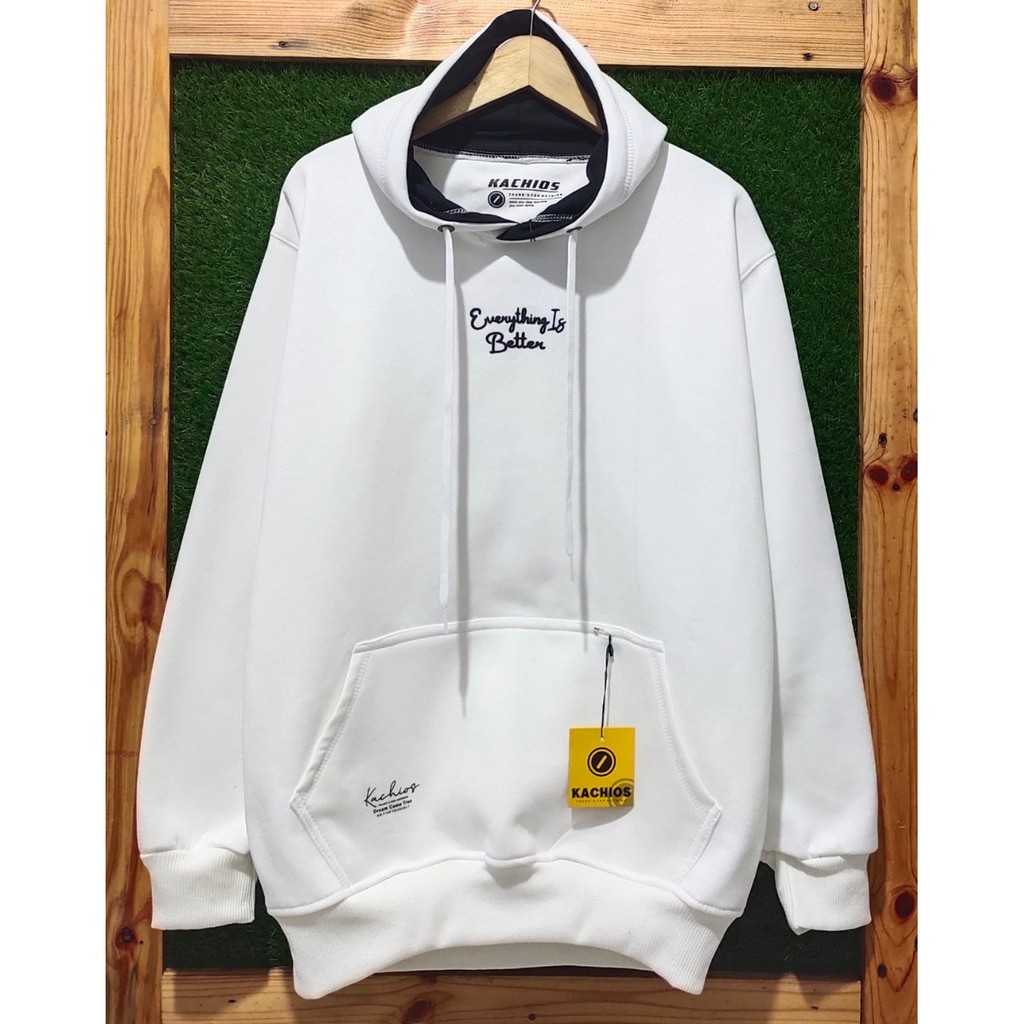 Jaket Hoodie Pria Cod Aesthetic List Result Original Kachios Brand Distro Kota Bandung Terbaru Terpopuler Dan Terlaris Oversize Unisex Sweater Hoodie Pria Katun Casual Distro Masa Kini Hudie Pria Wanita Hodie Casual Warna Cream Jaket Pria Hoodie Distro-Putih Is Better