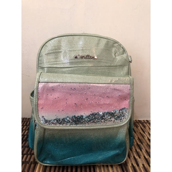 preloved tas ransel anak benetton glitter
