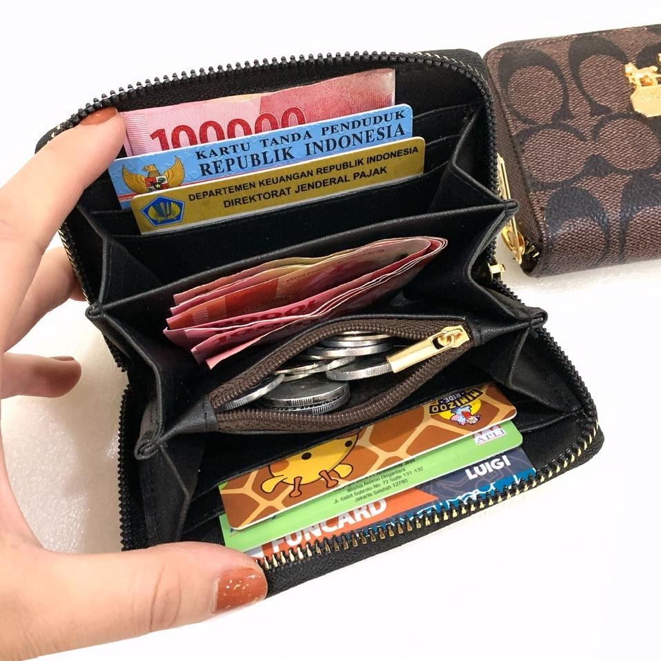 Oke Price.. Dompet kartu Coach REFI import super koin uang wallet dompet kecil wanita coin card hold
