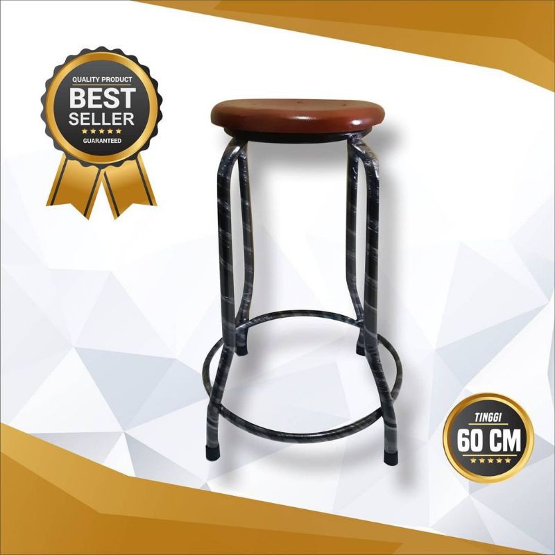 KURSI BASO / KURSI BAKSO / KURSI CAFE / KURSI KAYU / KURSI BUNDAR / KURSI BESI 60 CM