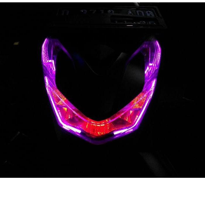 ダ Paket Lampu Alis, Demon eye, & Saklar on/off Lampu Utama Honda Beat Deluxe/Fi/Cbs/Karbu ㅥ