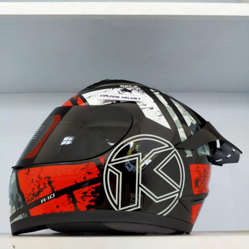 helm KYT R10 seri 3 red/black