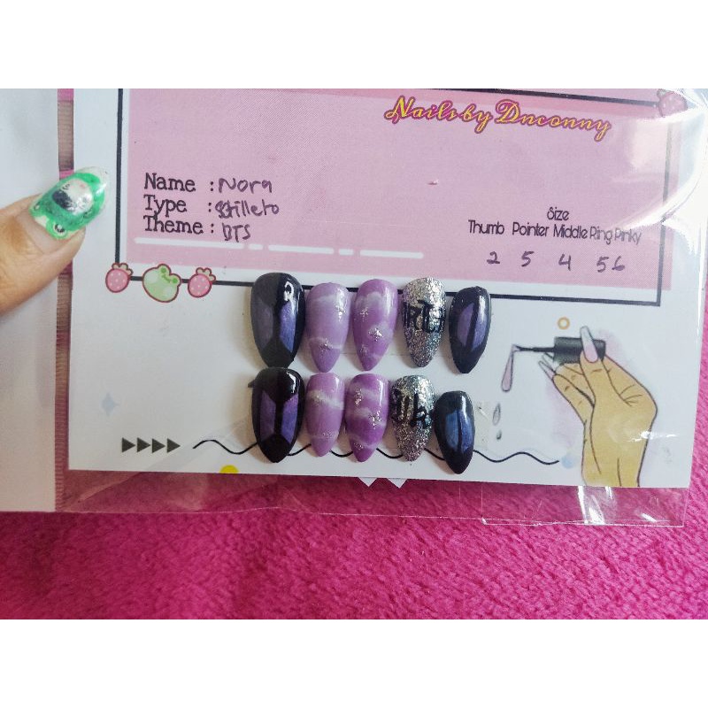 Press On Nails BTS butter Kpop Fake nail art