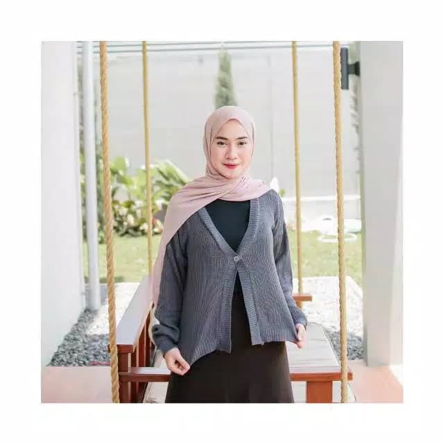 CROP LUNA CARDY - CARDIGAN WANITA KNIT PREMIUM TEBAL GT7