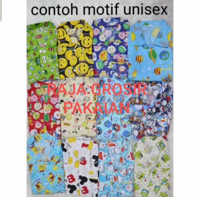 BAJU SETELAN ANAK/BAJU PIYAMA ANAK/BAJU TIDUR ANAK UKURAN 1-12 TAHUN