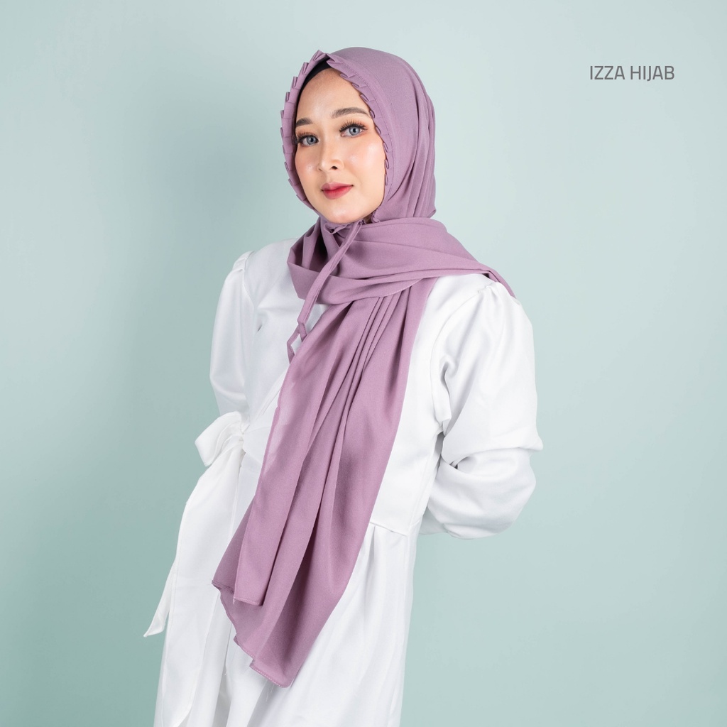 (1KG=11pcs) Pashmina Tali Lipit KCB Premium Jahit Tepi Diamond Hijab Instan Original-lavender