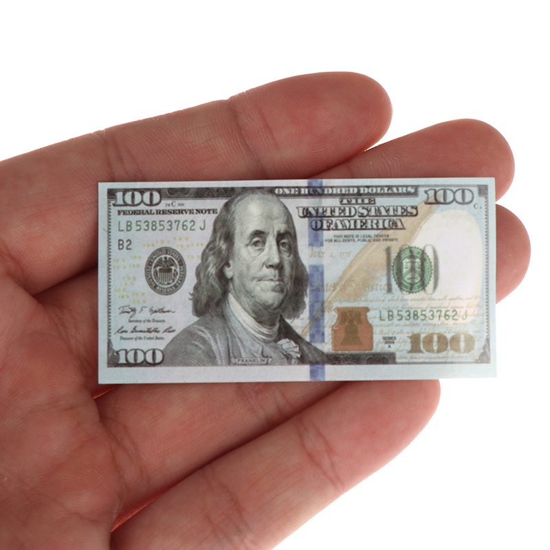 &lt; E2id &amp; &gt; Mainan Miniatur Dollar 100 Dollar Untuk Anak