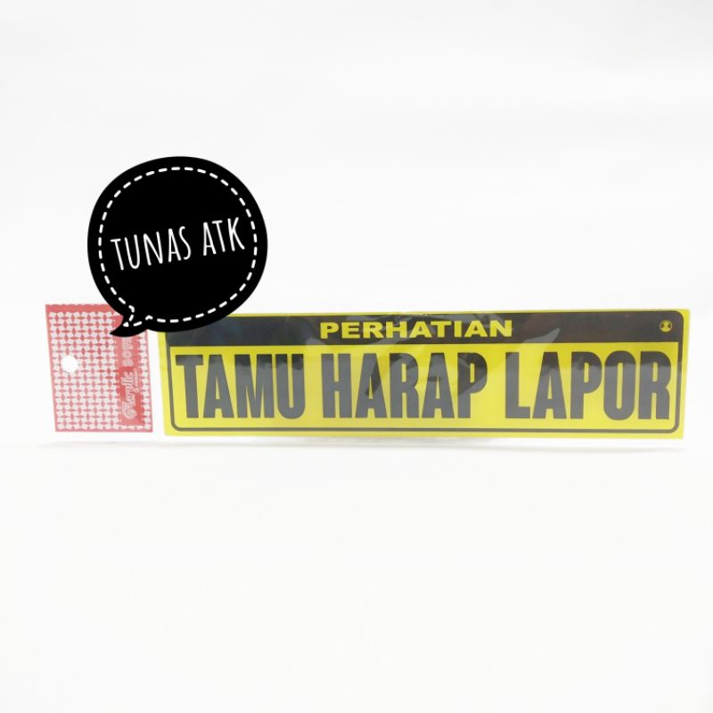 

ACRYLIC BOYKO " PERHATIAN TAMU HARAP LAPOR
