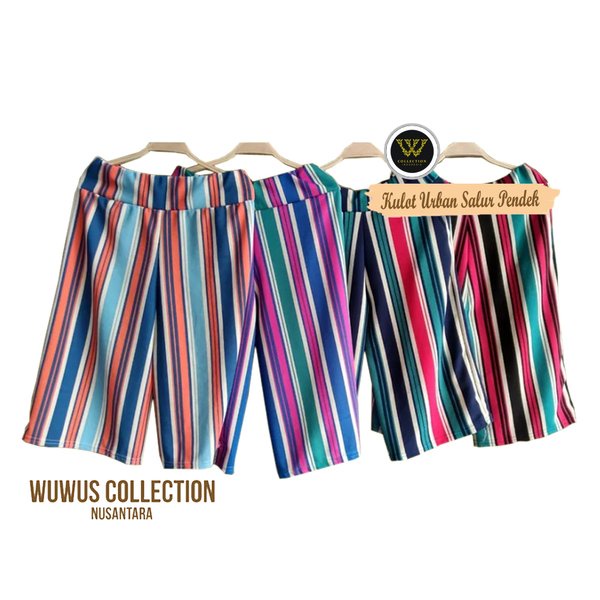 KULOT PENDEK 7/8 WANITA POLOS SALUR NORWAY / Celana Pendek Dewasa Milano Crepe Daily Pants Murah