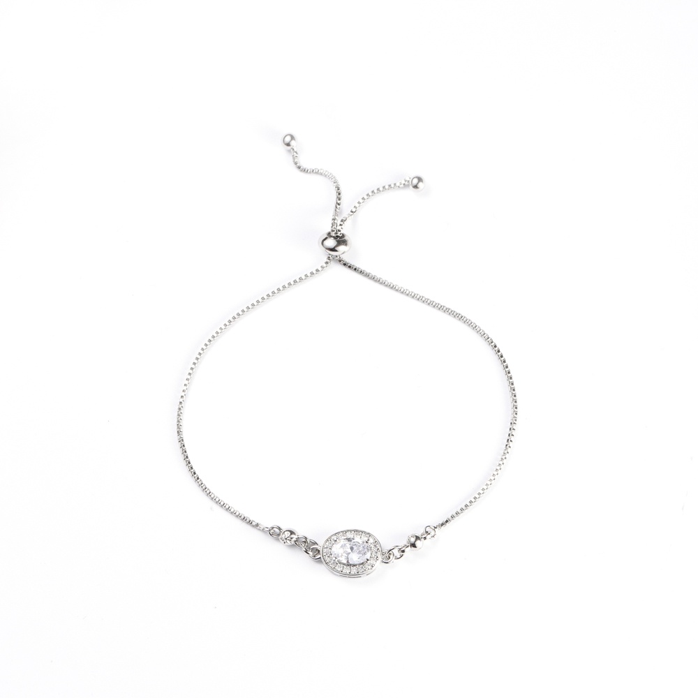 ♥️MOYA0158⭐COD✅Gelang Korea Wanita Aksesoris Titanium Fashion Gelang Berlian Perhiasan Perak D337