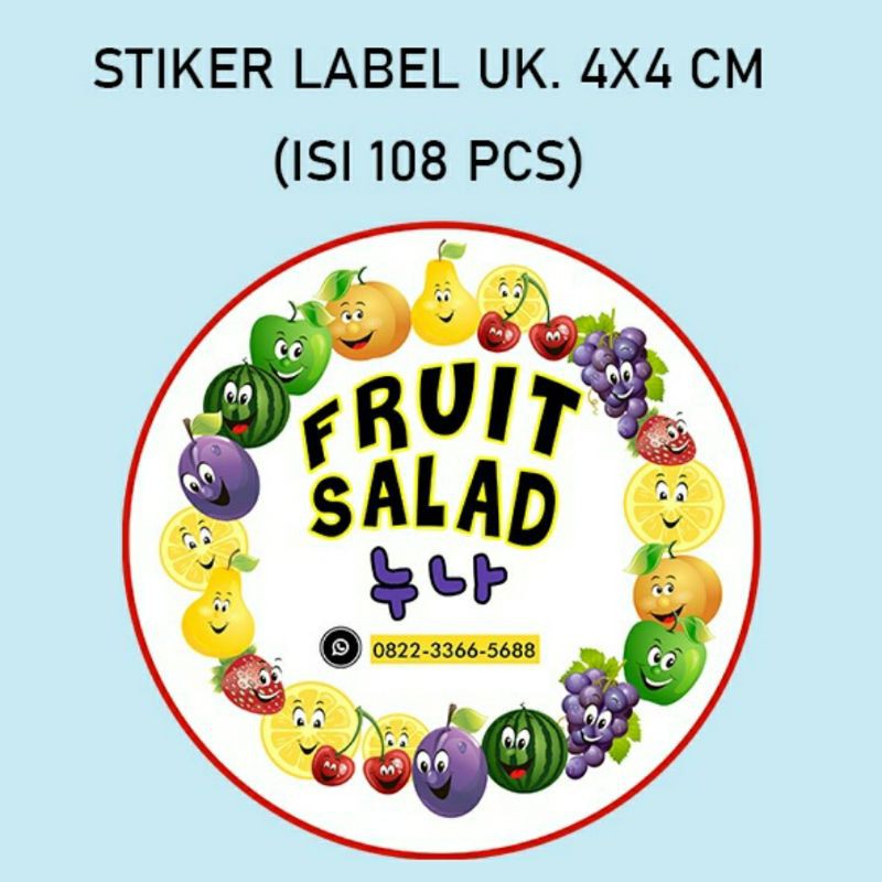

Stiker label uk.4x4 cm | Isi 108 pcs