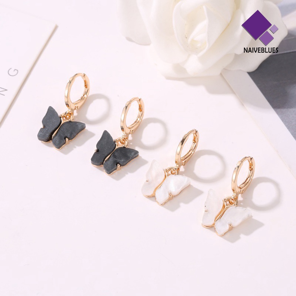 1 Pasang Anting Bentuk Hewan Bahan Akrilik Warna Cerah Untuk Wanita