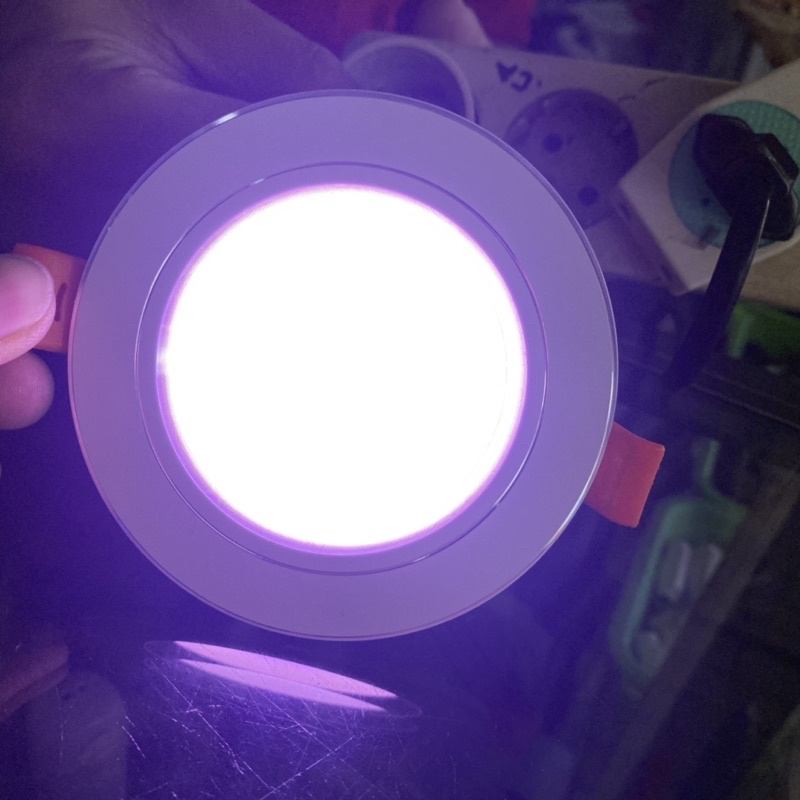 Downlight 3 Warna Biru Pink Warmwhite 6 Watt Lis Silver