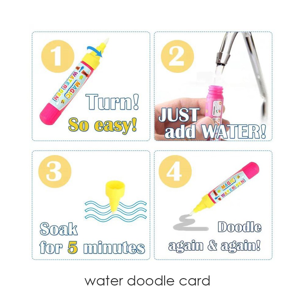 Mainan mewarnai MAGIC DRAWING CARD 26pcs / magic water painting/ water doodle [EDUFUNTOYS]
