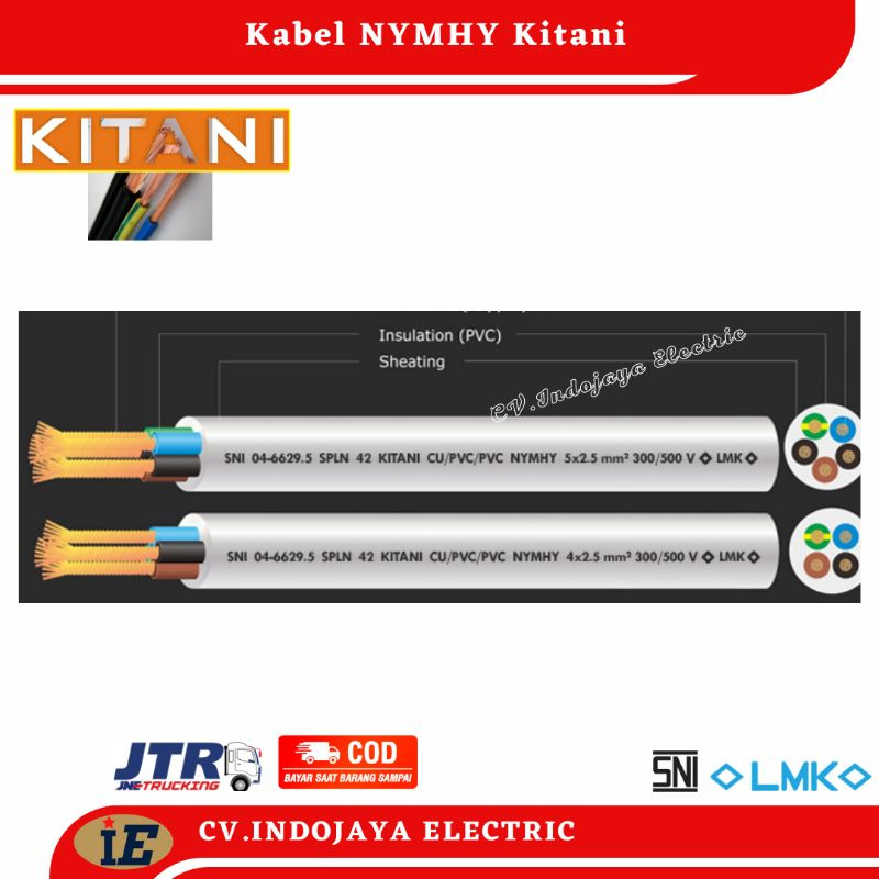 Kabel Serabut Nymhy Kitani 3x1,5 Kabel Panjang 50 meter Kabel Listrik Serabut Hyo 3x1.5 kabel Sound system