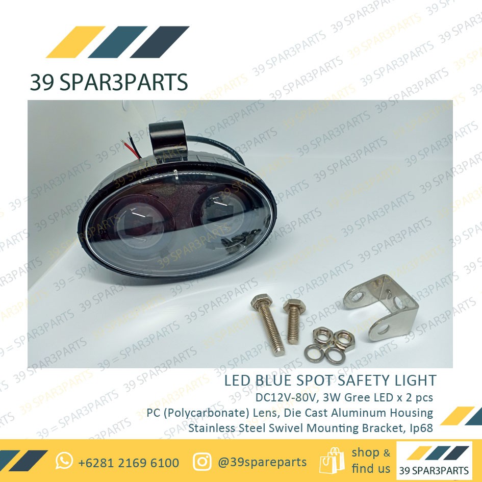 Led Blue Spot Safety Light Dc12v 80v For Forklift Shopee Indonesia