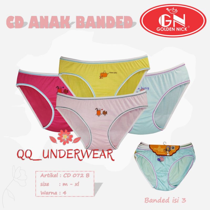 (3 Pc) Celana Dalam Anak Perempuan Golden Nick / CD Anak Motif / Cd Anak Murah / Cd Anak Cewek