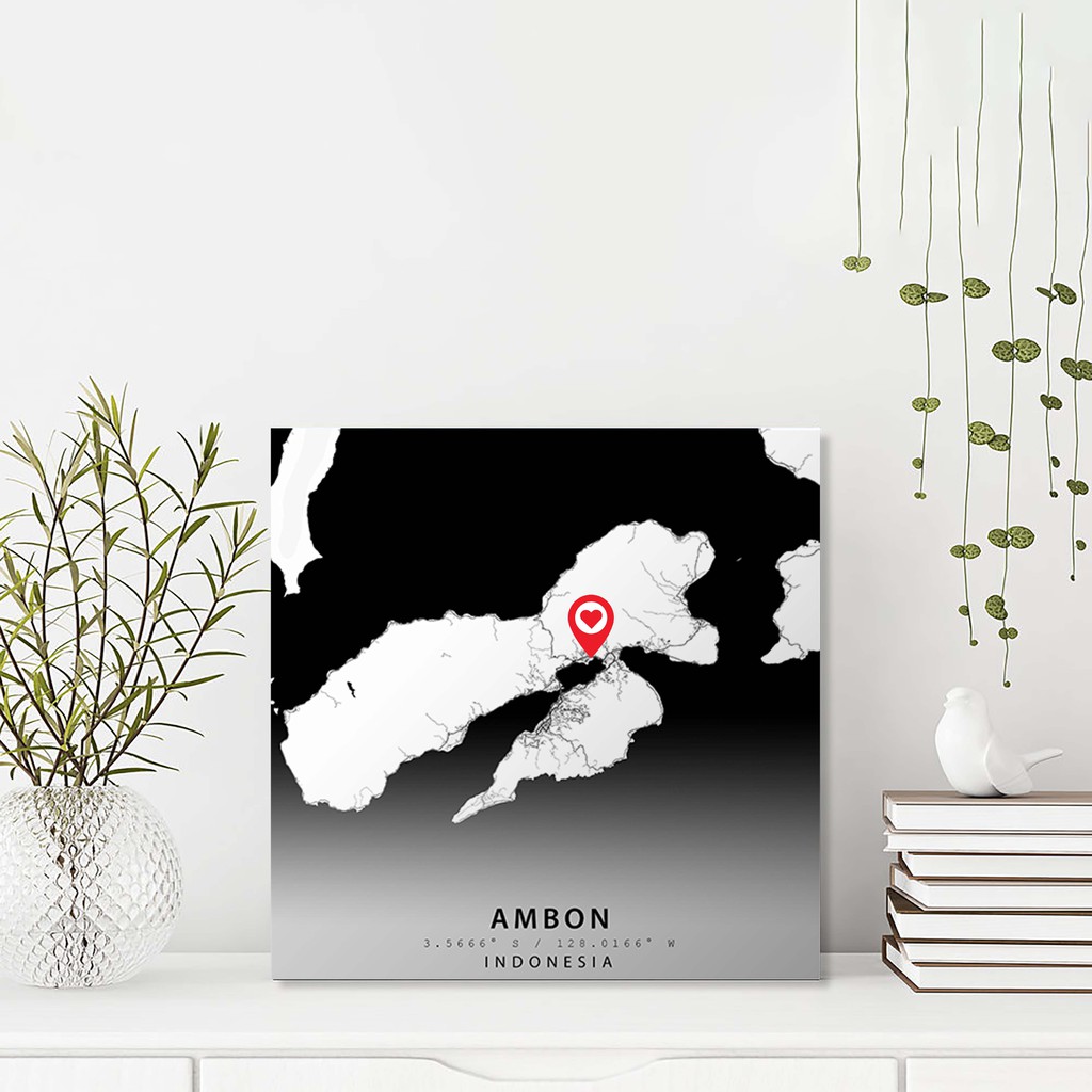 

Map Art Minimalist - Ambon