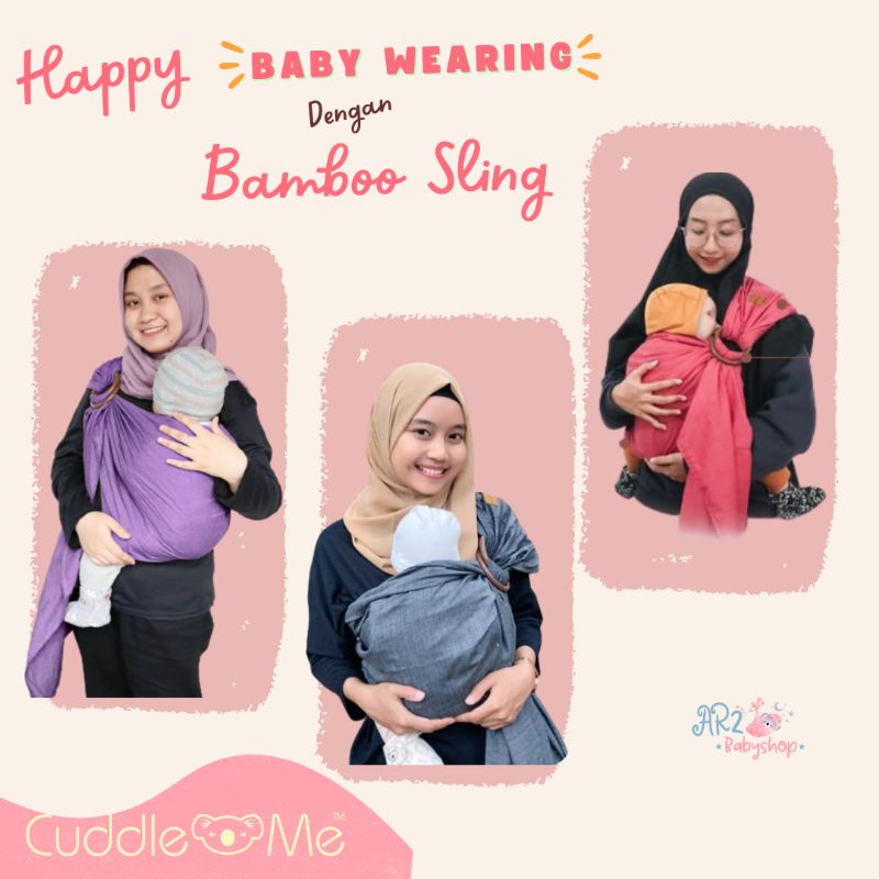 Ring sling bamboo Cuddleme/Gendongan cuddleme