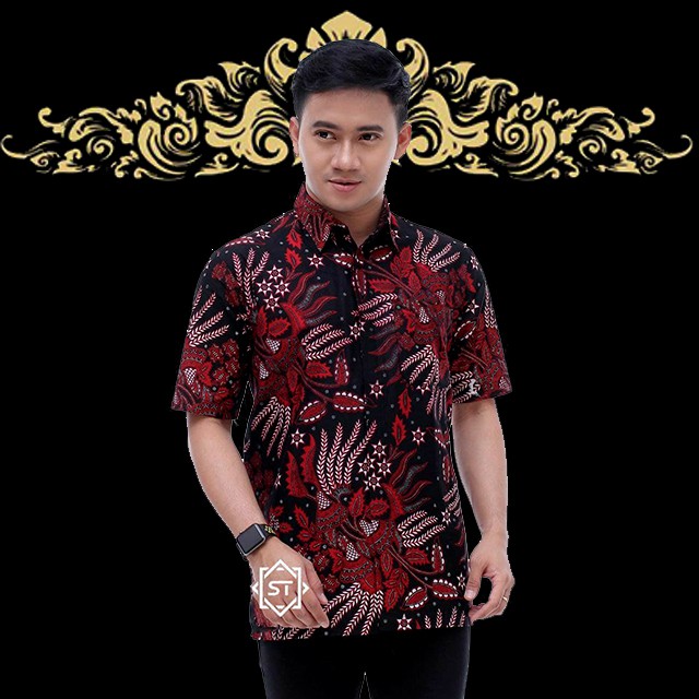 BAJU BATIK PRIA ABADI BATIK KEMEJA BATIK PRIA LENGAN PENDEK TERVIRAL DI SHOPEE MANGGAR ABANG