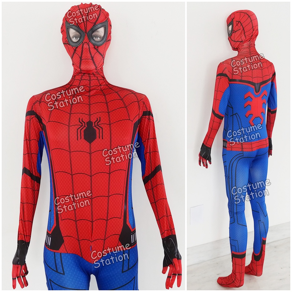 Kostum Spiderman Homecoming / Costume Superhero Marvel pria dewasa