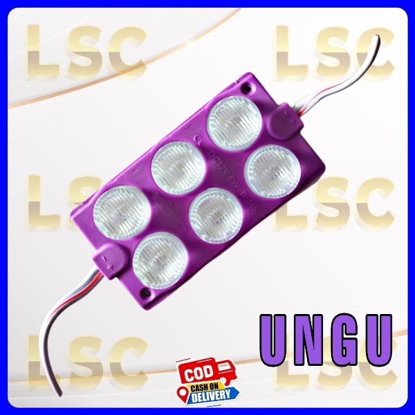 LAMPU LED 6 MATA 2X3 JUMBO 12V 24V 6W VARIASI LAMPU KOLONG MOBIL TRUK BUS