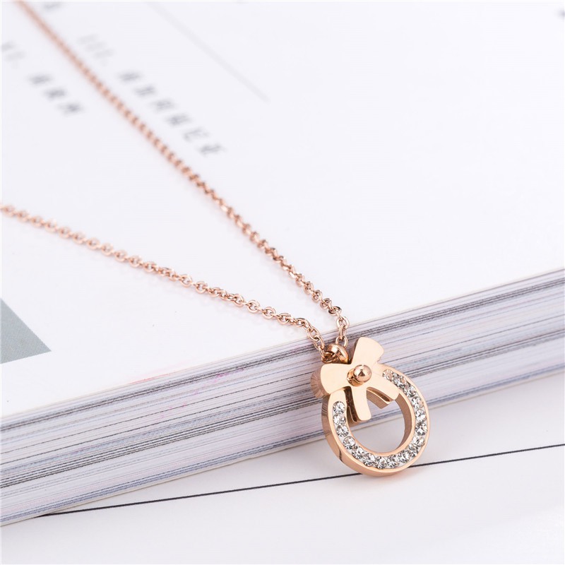 Kalung fashion aksesoris titanium mini korea hadiah wanita cewek 316L anti karat KK051