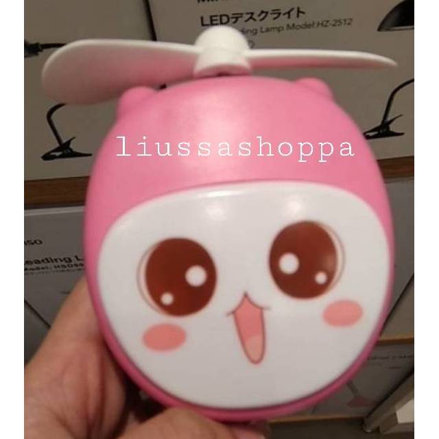 Kipas Miniso - 1500 mAh Cartoon Hanging Fan with Powerbank Function