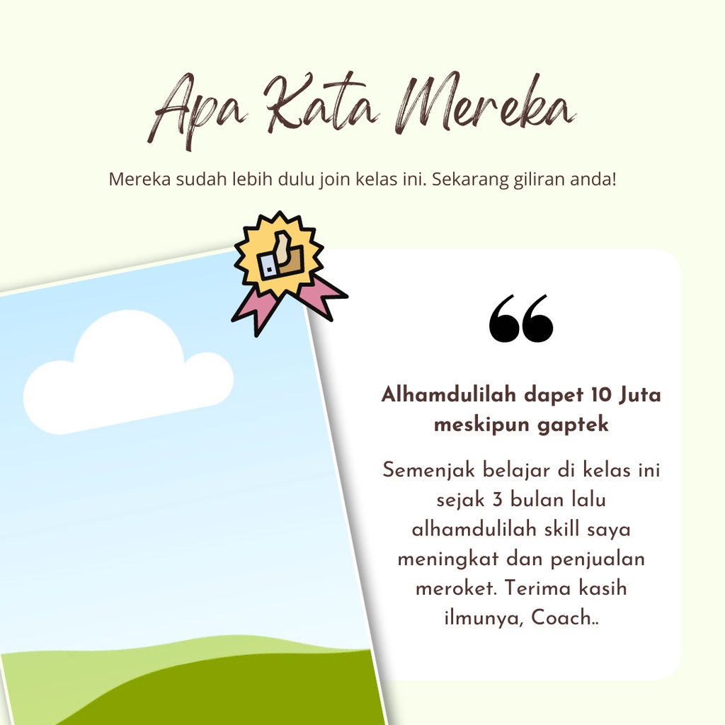 Jual Template CANVA Desain Testimoni Edit di Canva Langsung Pakai