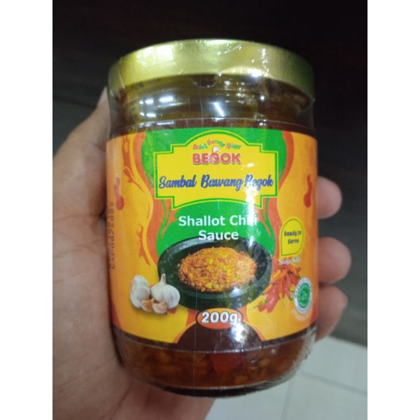 

Sambal Bawang Begok Kemasan Botol Kaca 200 Gram