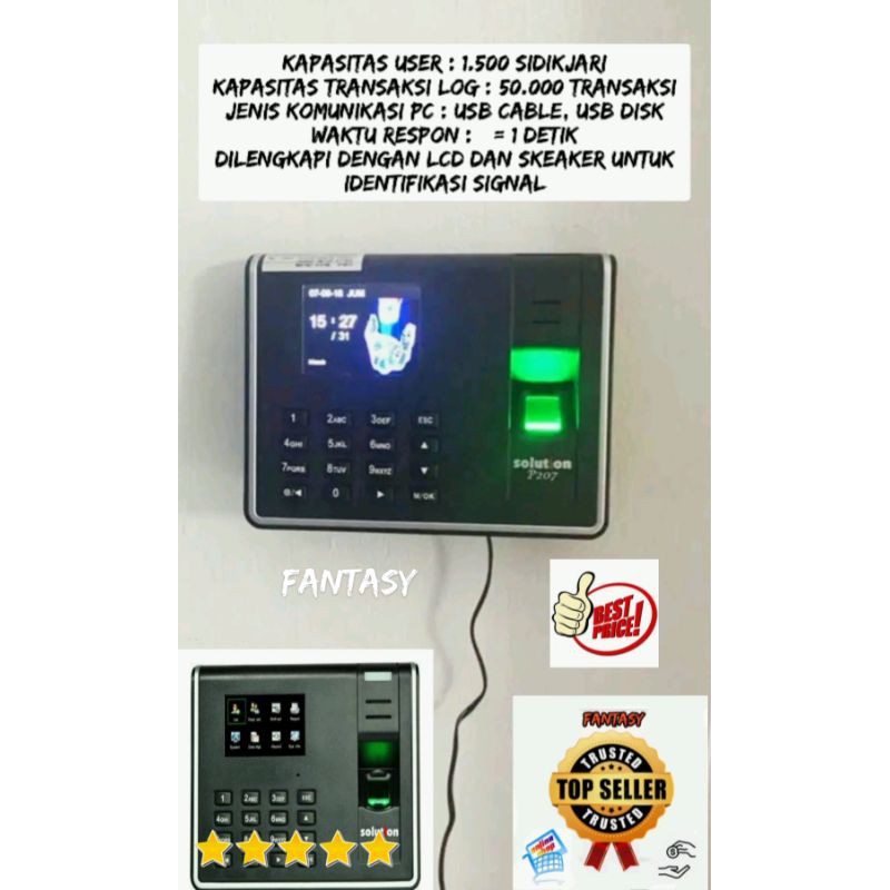 Mesin Absensi / Fingerprint Solution P207