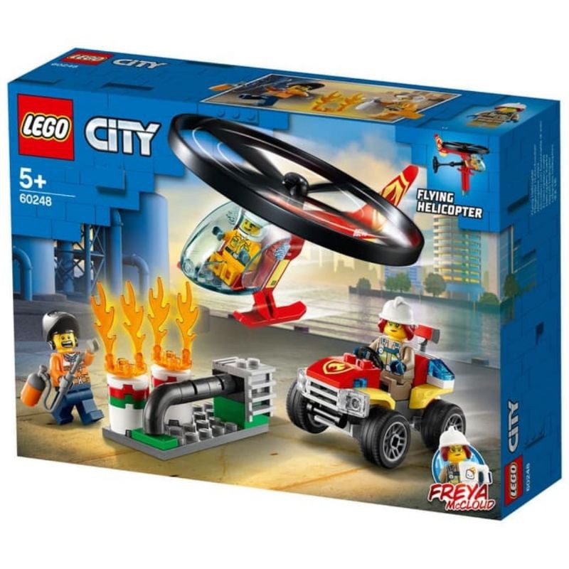 Lego Brick Helicopter Pemadam Fire Rescue SAR