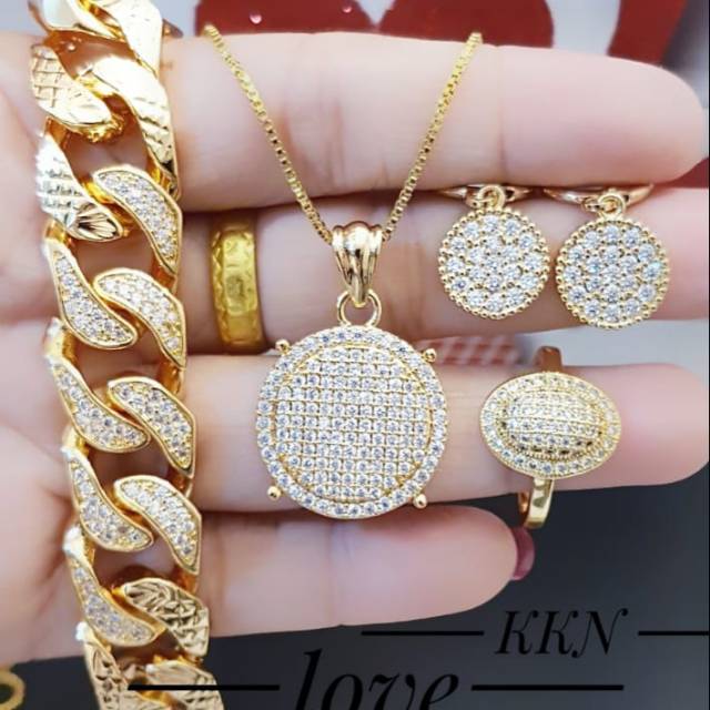 Xuping set perhiasan lapis emas 24k 0906