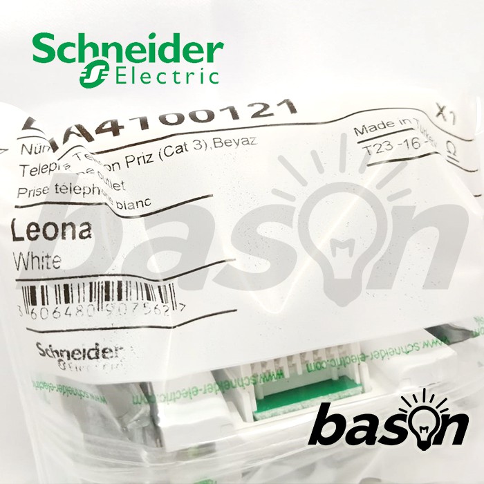 SCHNEIDER Leona RJ11 Telephone Socket - Single Telephone Outlet CAT3 - Soket Telepon
