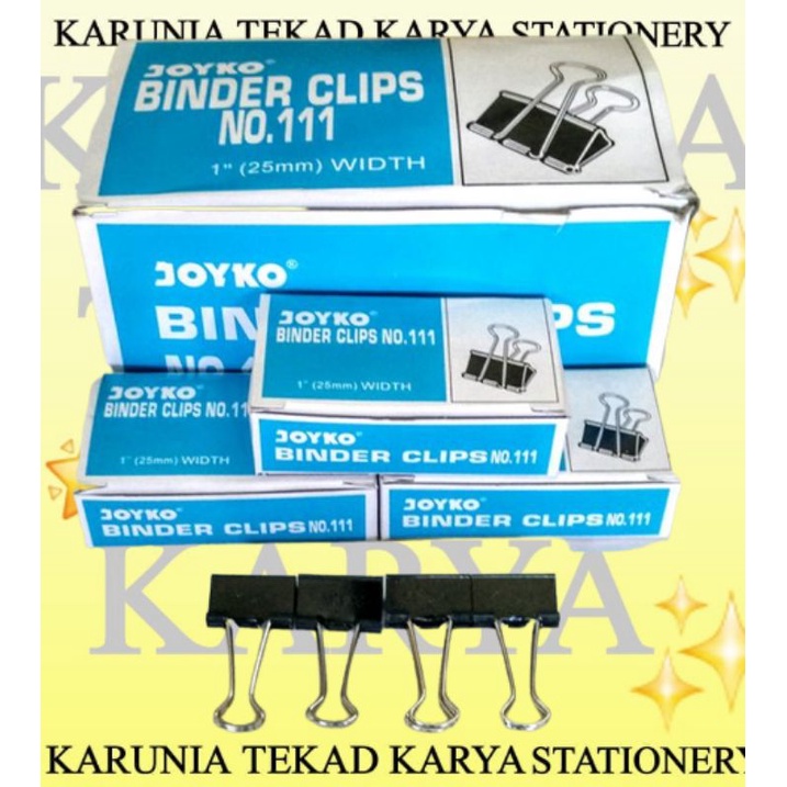 

BINDER CLIP JOYKO NO 111 SATUAN KOTAK