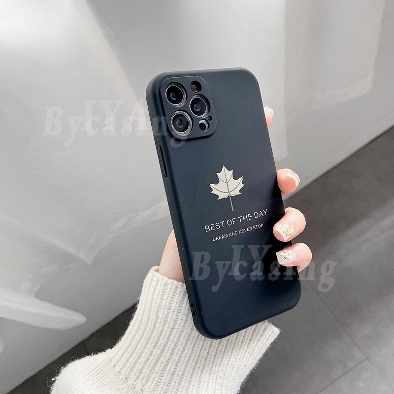 Case Motif Daun Maple Untuk OPPO Reno 6Z Reno 6 A16 A15S A15 A54 A94 A37 A59 A3S A5S A12 A7 A52 A9 Reno 5 4 3 2F