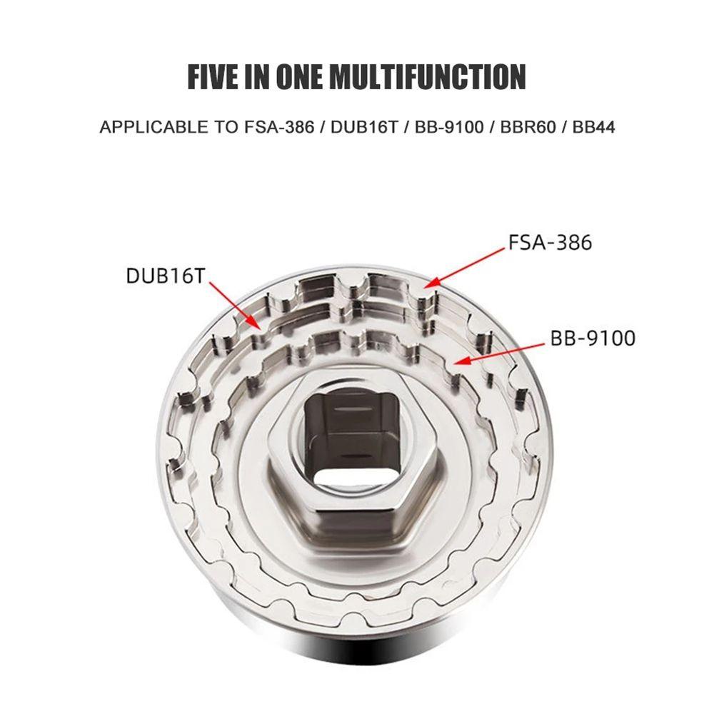Lanfy Bottom Bracket Remover 5in1 Aksesoris Sepeda Sepeda Bersepeda Pribadi Tahan Lama Bracket Bawah