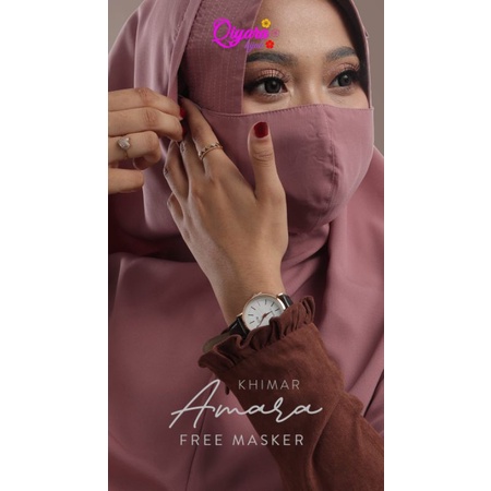 Jilbab Amara Khimar Free Masker Ori Qiyara Hijab