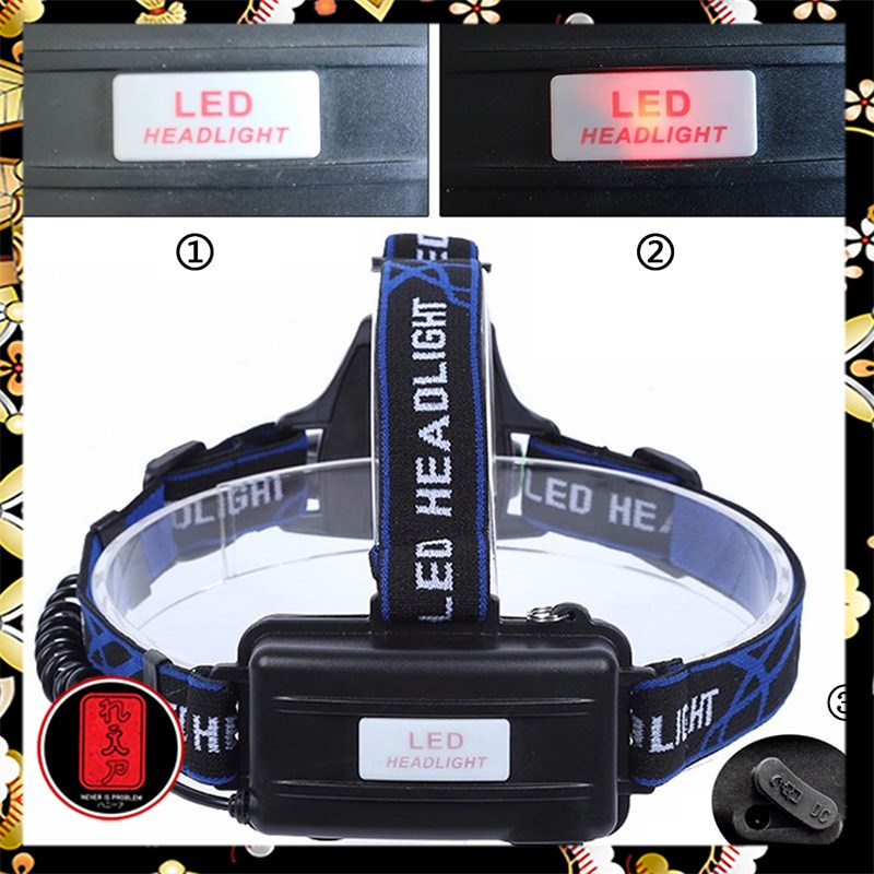 TaffLED High Power Headlamp LED Cree XML T6 + Charger - 568D - Black