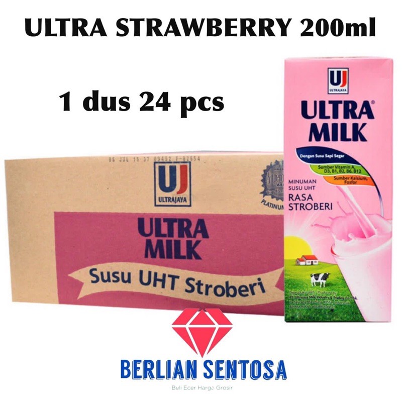 

Susu ultra strawberry 200ml