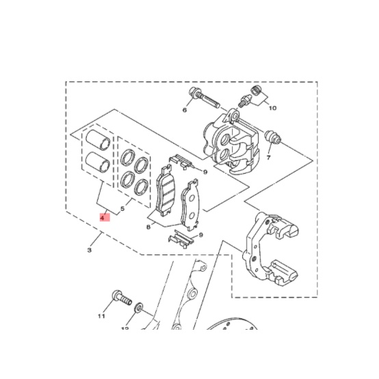 sil seal dan piston caliper kaliper rem depan force 1 f1zr fizr f1z fiz crypton vega r jupiter z 105 110 lama burhan nouvo original ygp